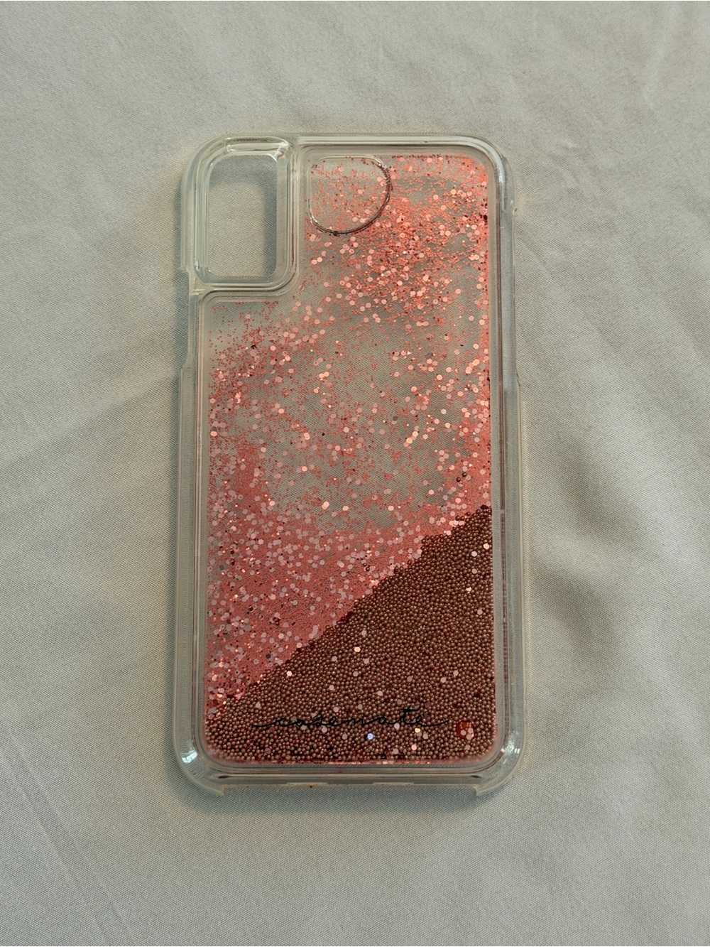 iPhone XS Casemate Pink Glitter Liquid Phone Case